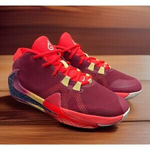 Nike Zoom Noble Red NBA Giannis Boys Shoes 6.5Y / Womens 8 Fast Ship